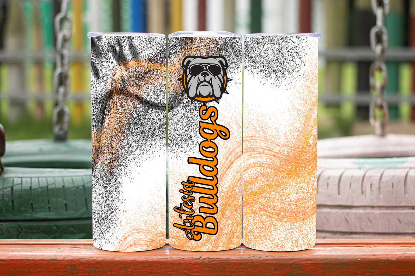Artesia Bulldogs glitter Tumbler/waterbottle