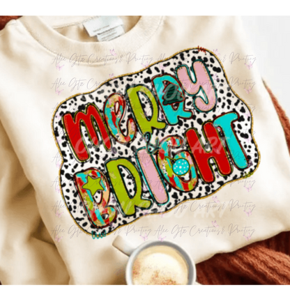 Merry Bright cow print Shirt/ Sweater (Copy)