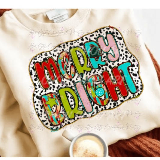 Merry Bright cow print Shirt/ Sweater (Copy)