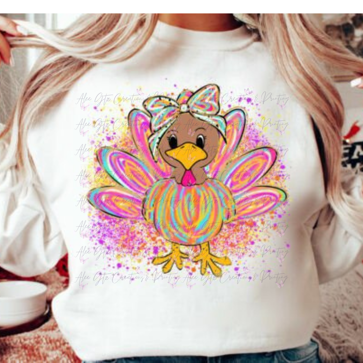 Bright Cute Turkey Shirt/ Sweater