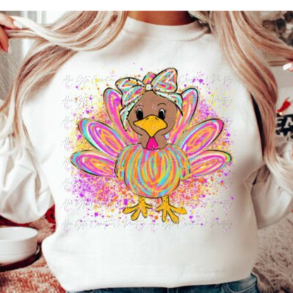 Bright Cute Turkey Shirt/ Sweater