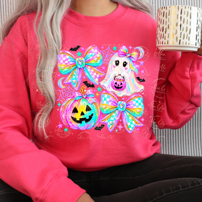 Coquet Bow Ghost and Pumpkin shirt/sweater