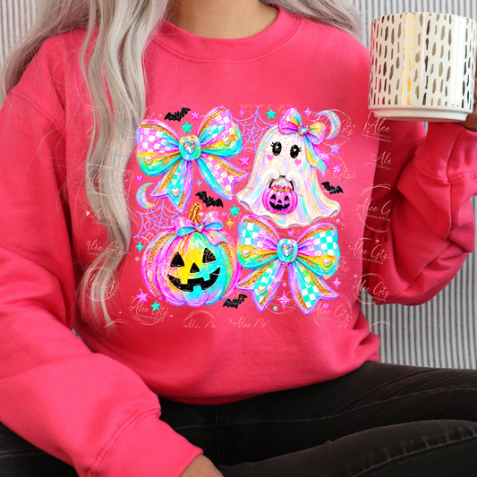 Coquet Bow Ghost and Pumpkin shirt/sweater