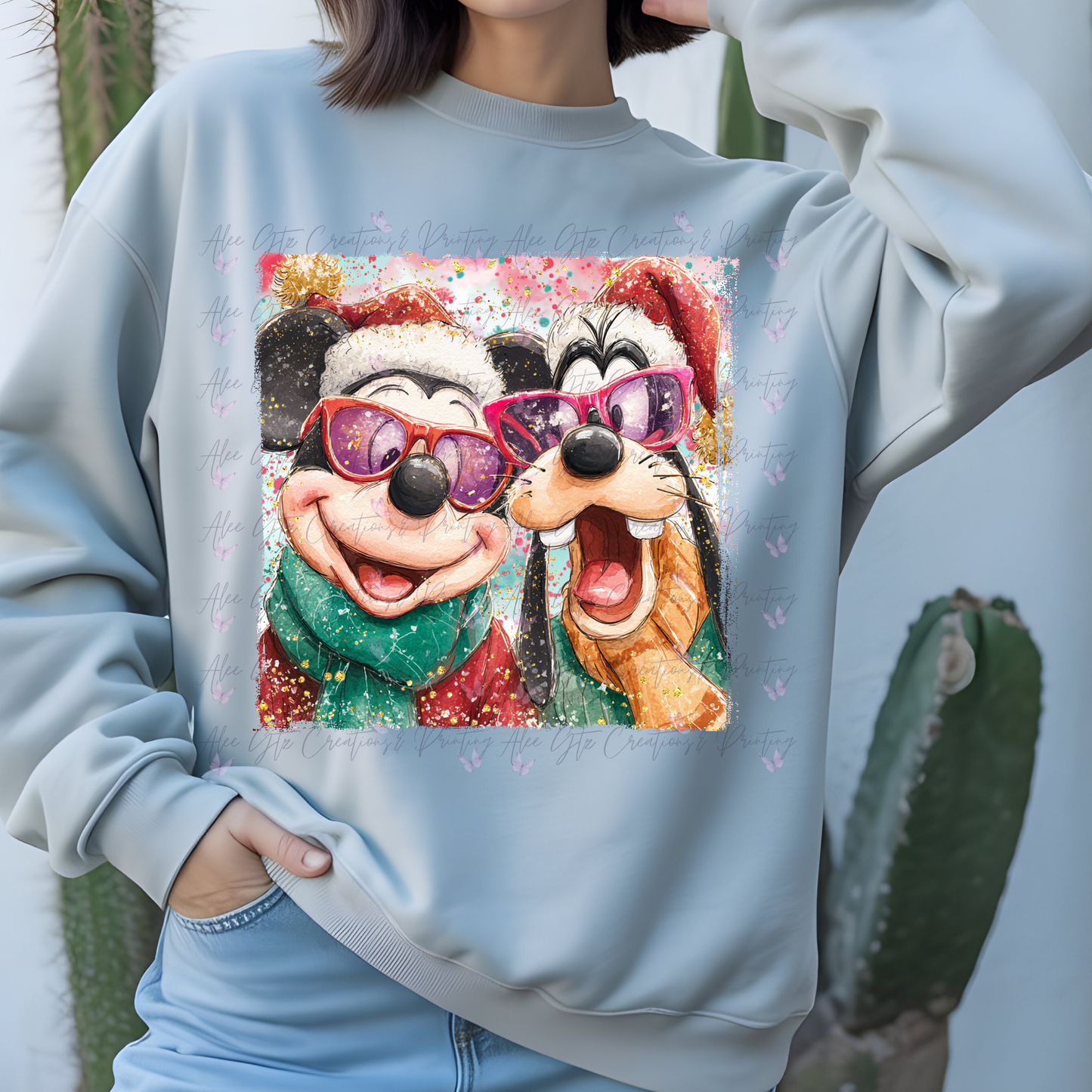 Colorful Mickey and Goofy  Shirt/ Sweater