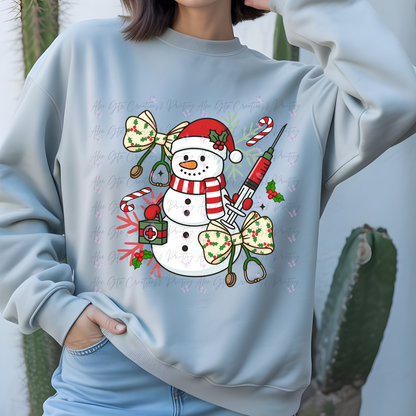 Healthcare Snowman Coquete Shirt/ Sweater