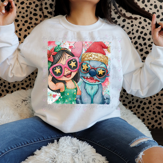 Colorful Stitch & Lilo Shirt/ Sweater