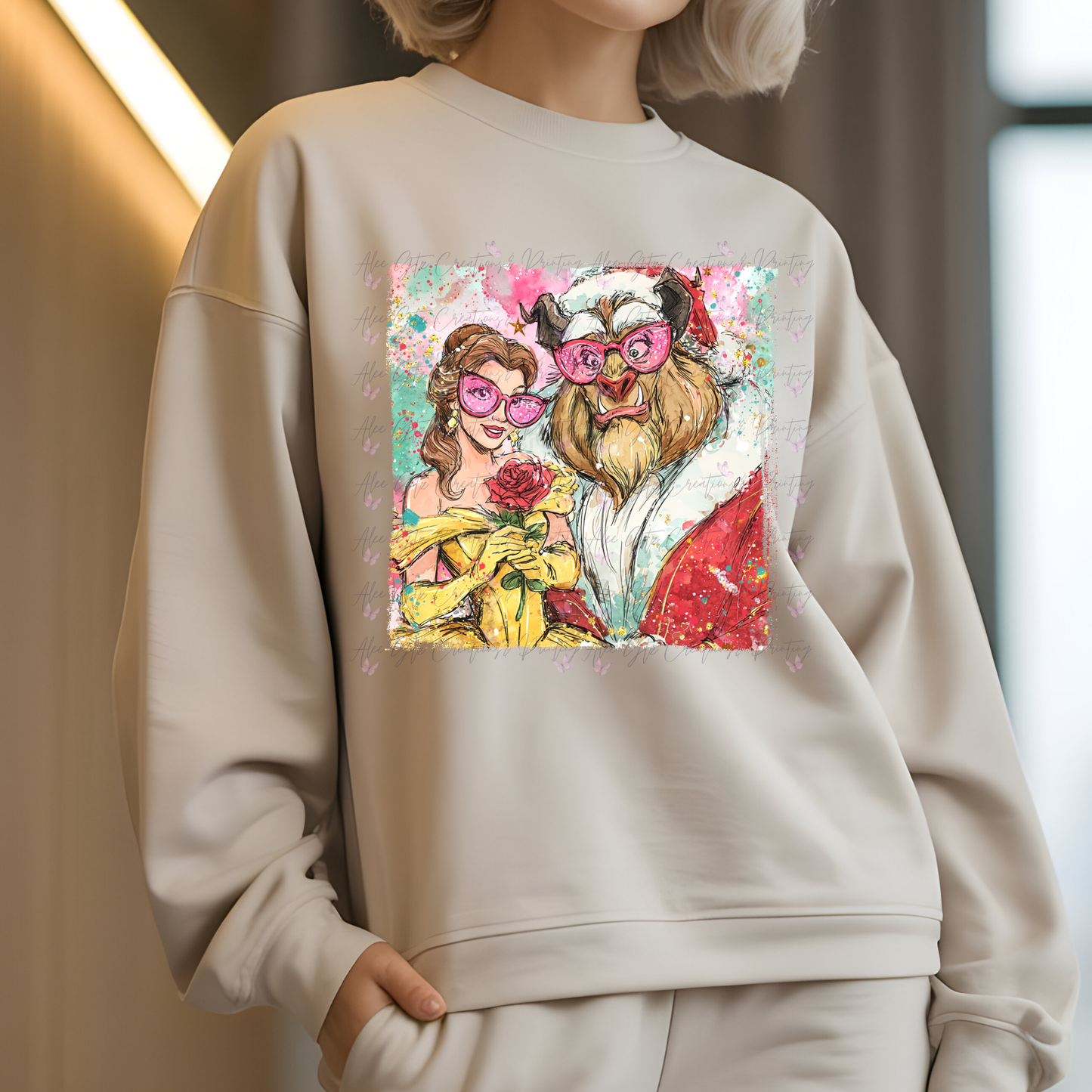 Beauty and The Beast colorful Shirt/ Sweater