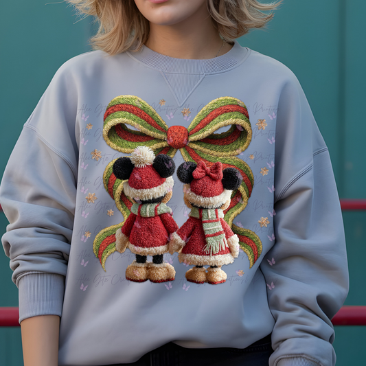 Micke& Minnie Coquete Faux Yarn Shirt/ Sweater
