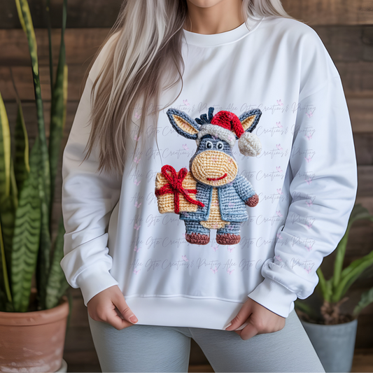 Eeyore Faux Yarn Shirt/ Sweater