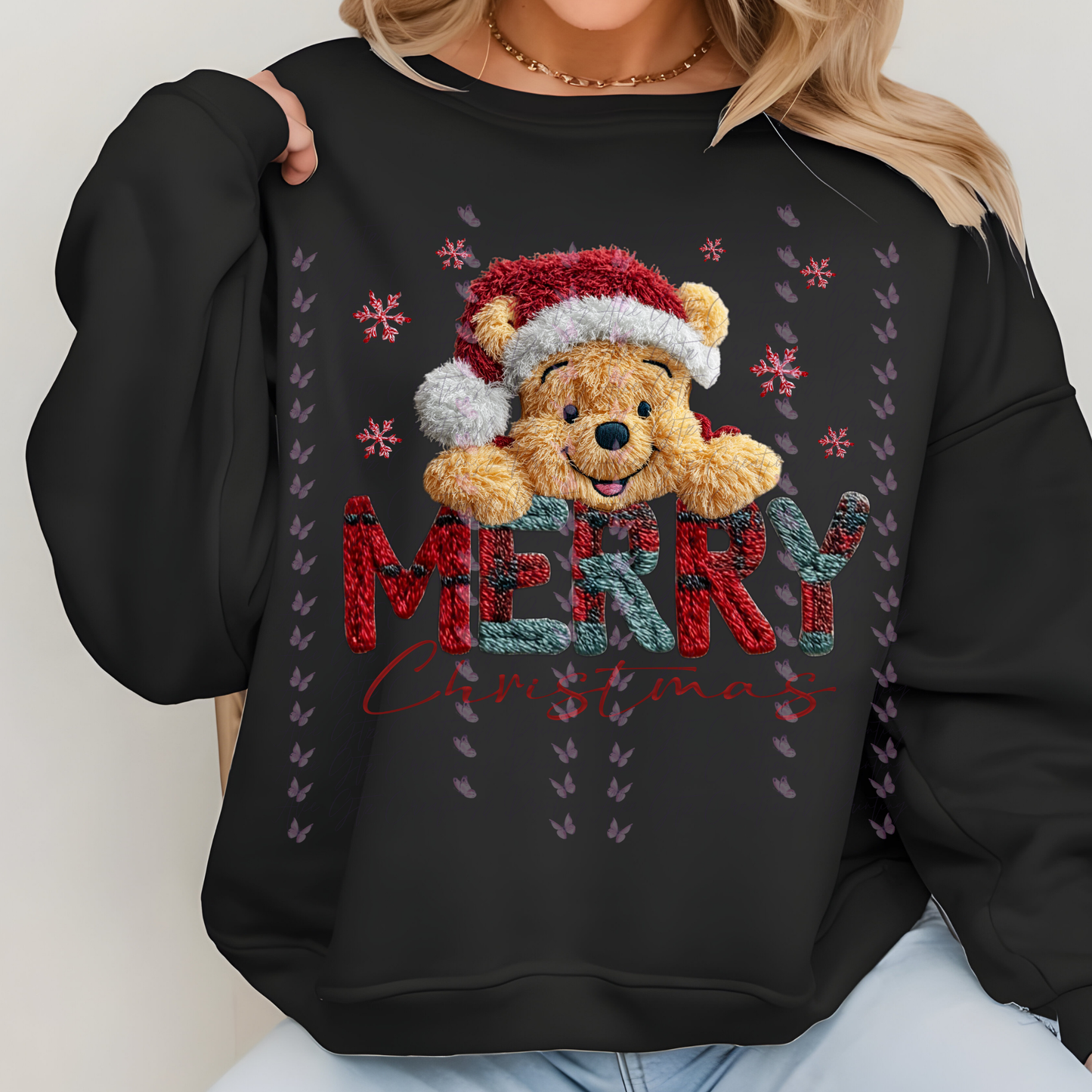 Merry Pooh Faux yarn Shirt/ Sweater