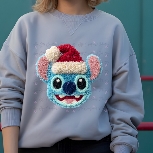 Stitch Fluffy Faux Yarn Shirt/ Sweater