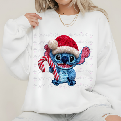 Stitch Faux Embroider Shirt/ Sweater