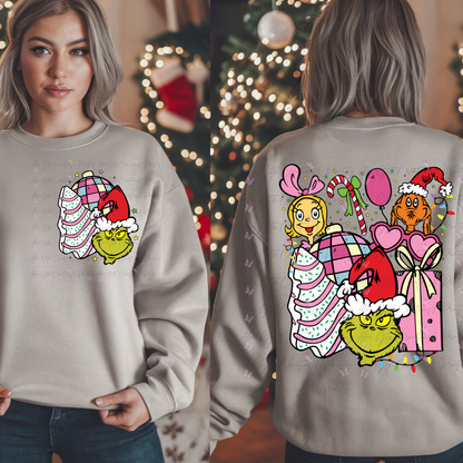 Grinch Colorful front & back Shirt/ Sweater