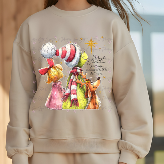 Vintage Grinch ,max, and Cindy Lou Shirt/ Sweater