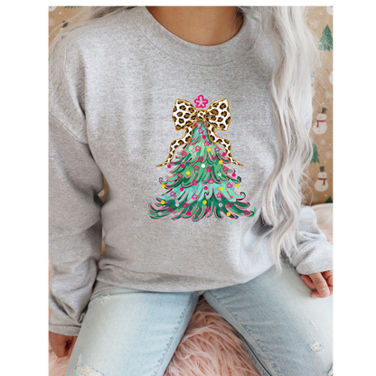 Cheetah Bow Coquete tree Shirt/ Sweater