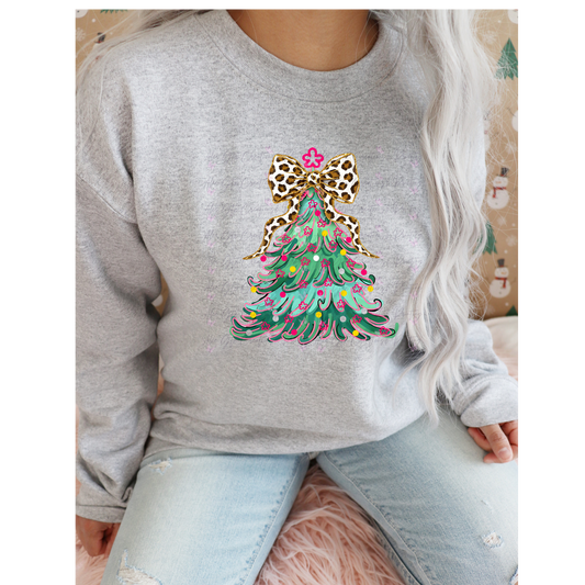 Cheetah Bow Coquete tree Shirt/ Sweater