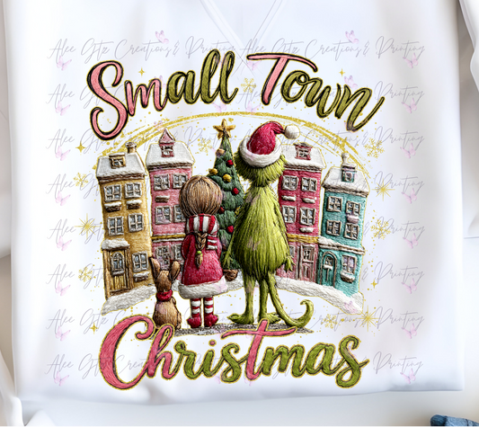 Grinch and Cindy Lou Vintage Small Town Christmas Shirt/ Sweater