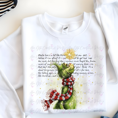 Vintage Grinch looking up a Star Shirt/ Sweater