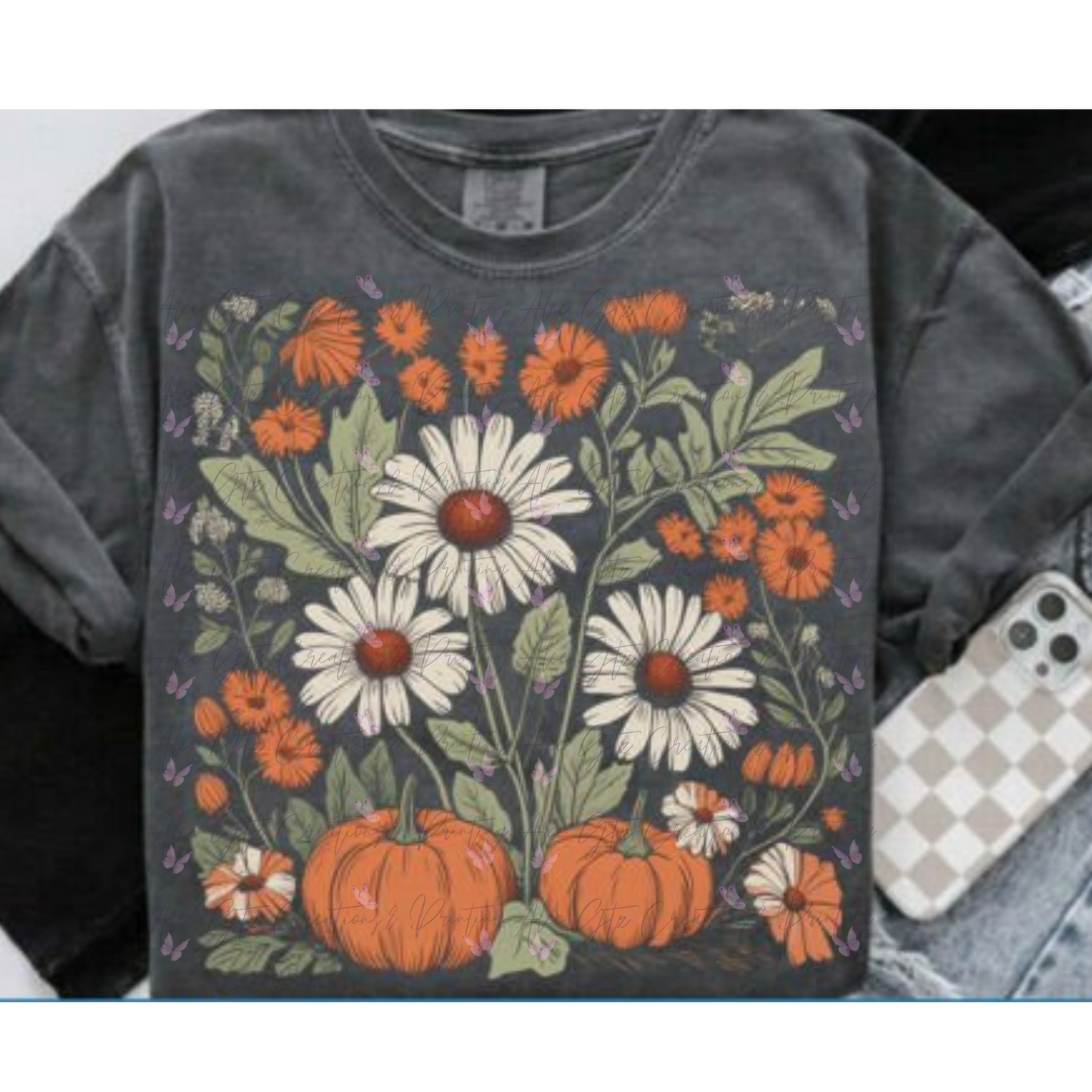 Floral & Pupkins Shirt/ Sweater