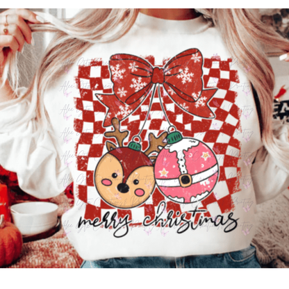 Checkered Christmas  Shirt/ Sweater