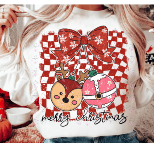 Checkered Christmas  Shirt/ Sweater