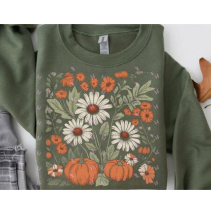 Floral & Pupkins Shirt/ Sweater