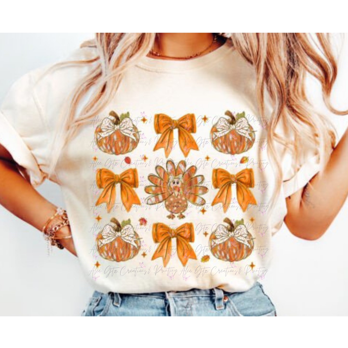 Coquete pumpkin and turkey Shirt/ Sweater