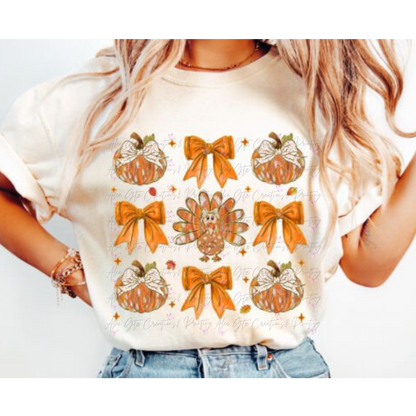 Coquete pumpkin and turkey Shirt/ Sweater